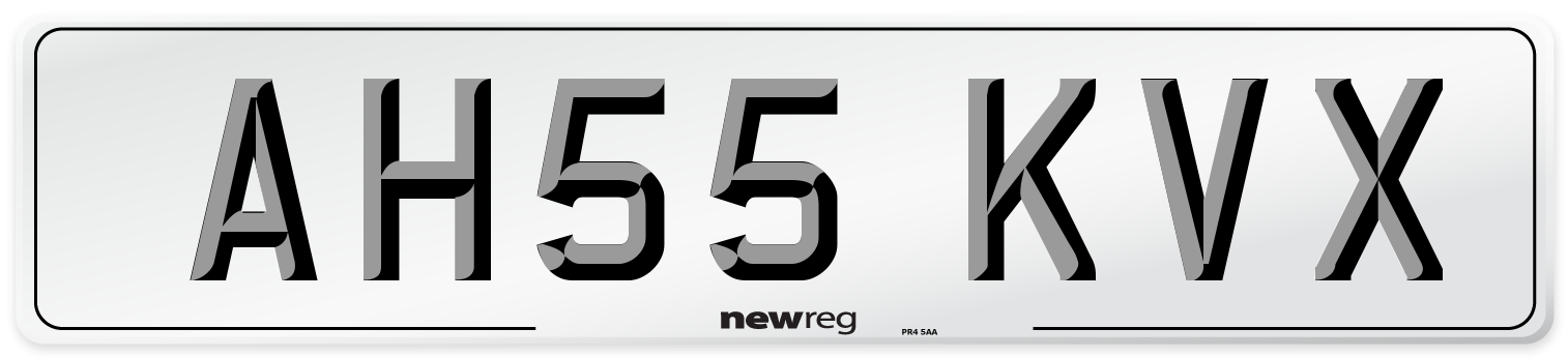 AH55 KVX Number Plate from New Reg